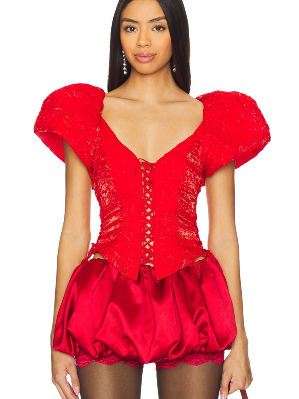 FOR LOVE & LEMONS Frosted Organza Top